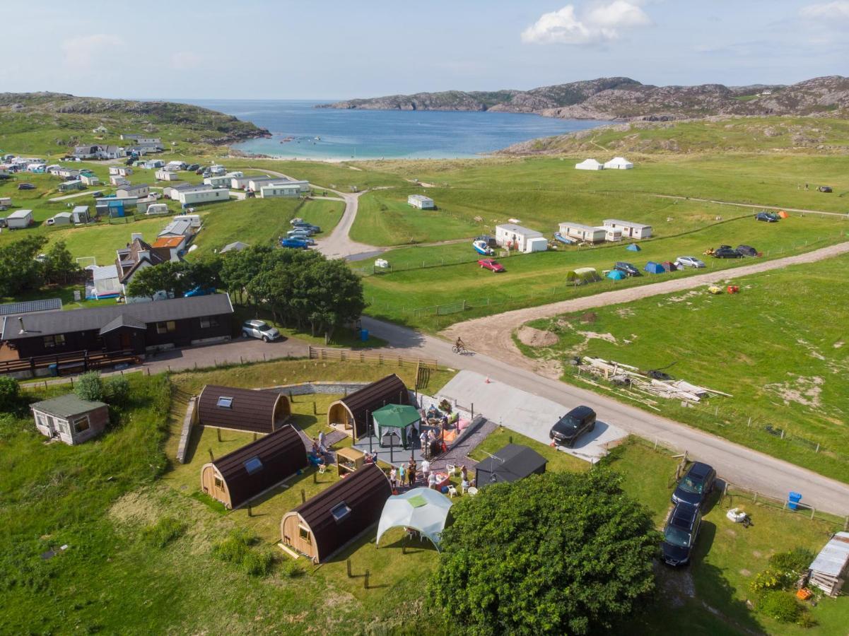 North Coast 500 Pods Hotel Achmelvich Buitenkant foto